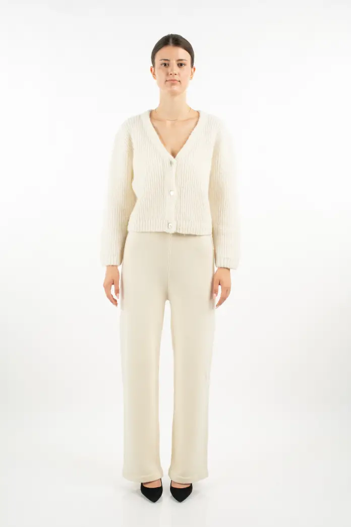 FLORA Cardigan - Winter ivory