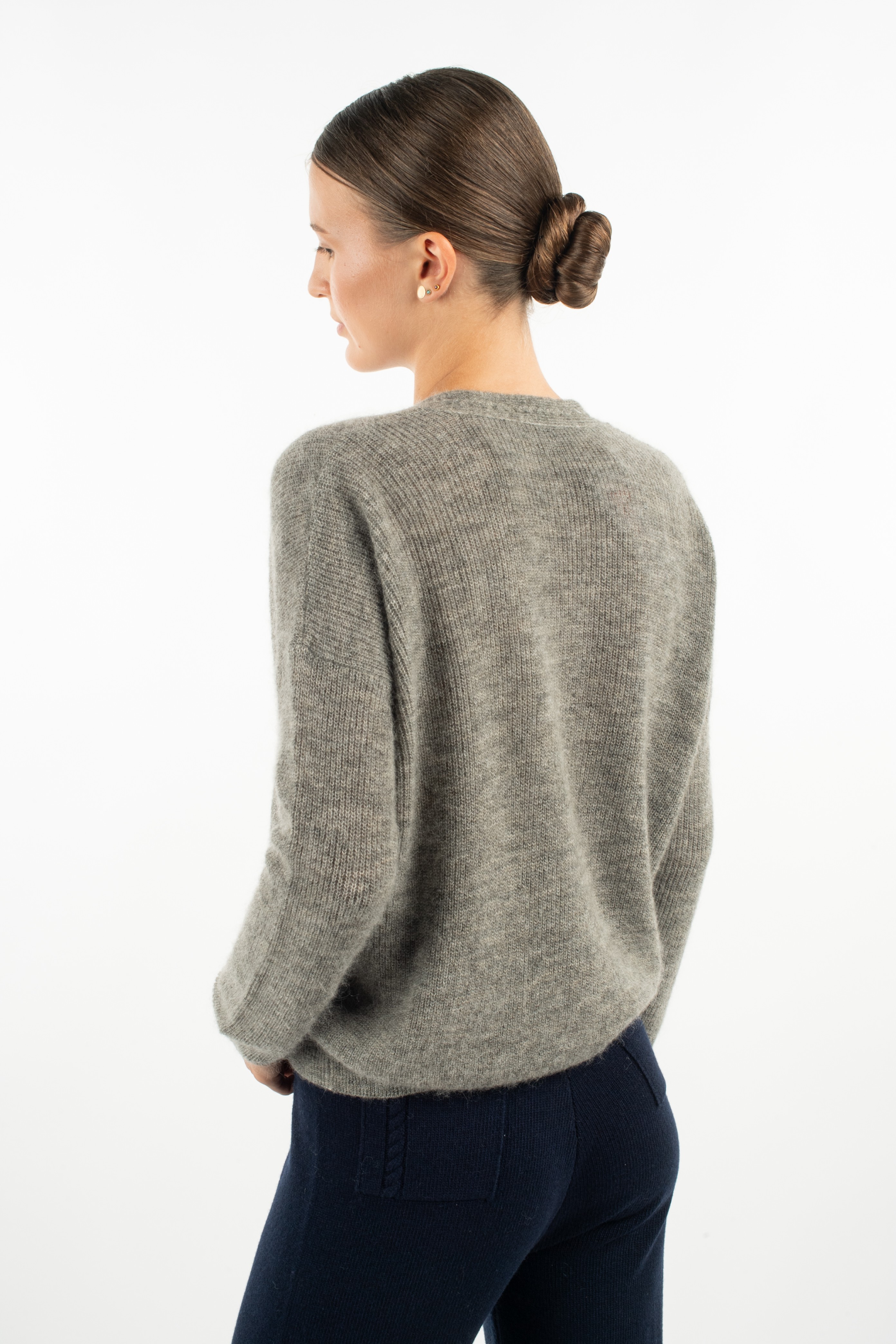 BARBARA Cardigan - Earth grey