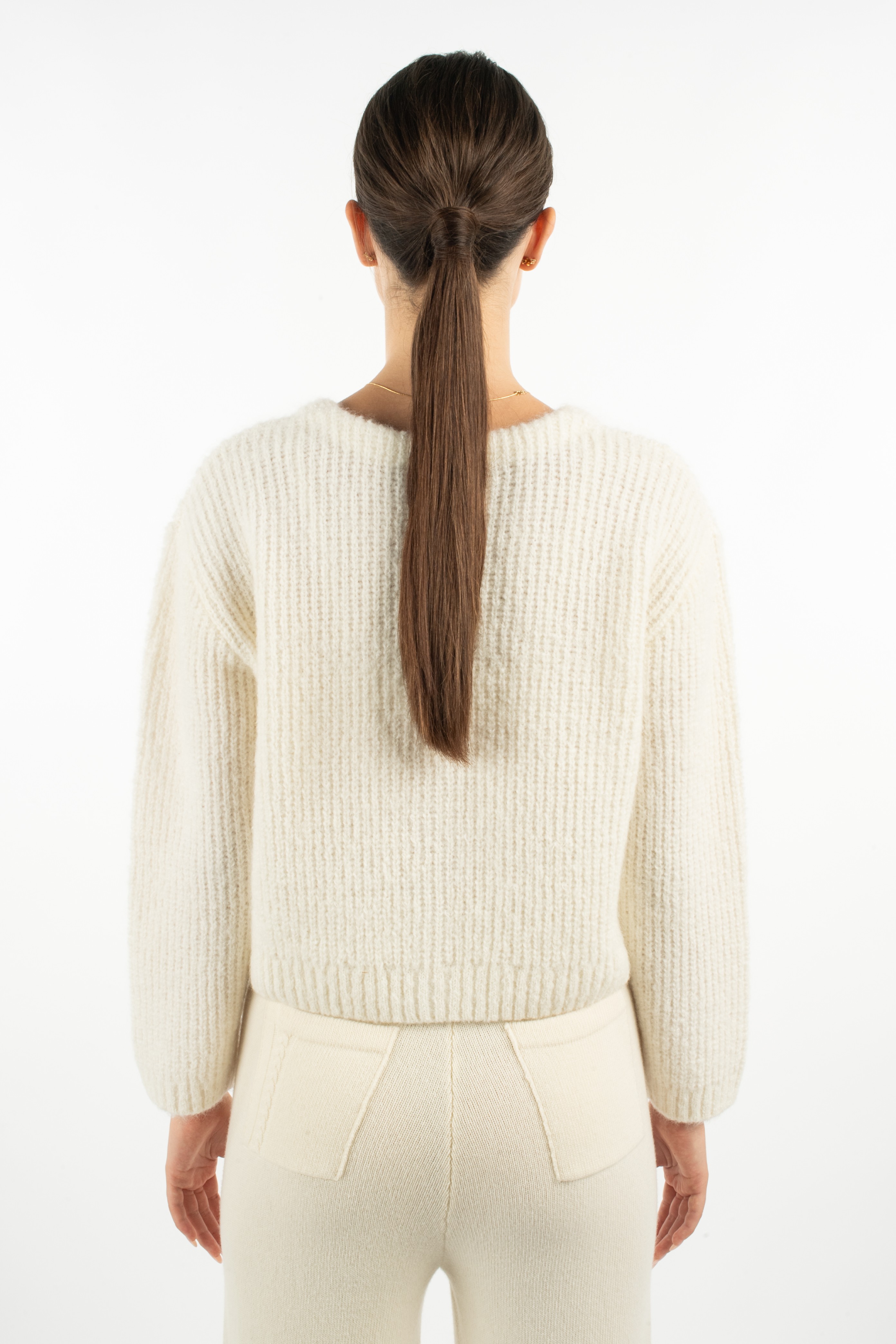 FLORA Cardigan - Winter ivory